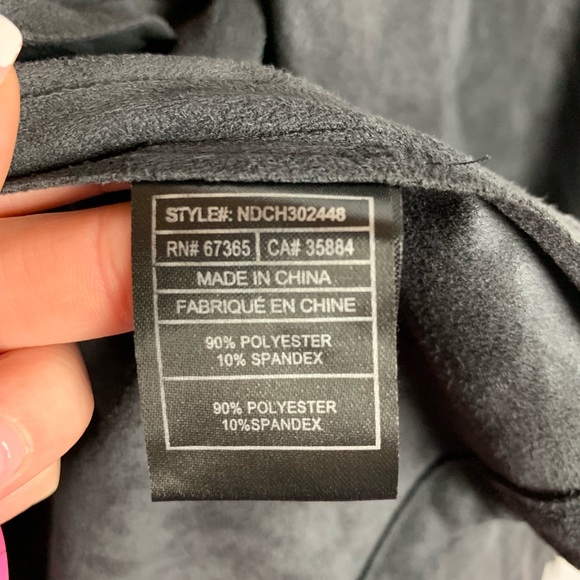 Cupcakes and Cashmere | Faux Suede Draped Jacket - Picture 5 of 7